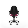 PIQUERAS Y CRESPO Silla de oficina Aýna Rosa con Similpiel y Brazos 2D