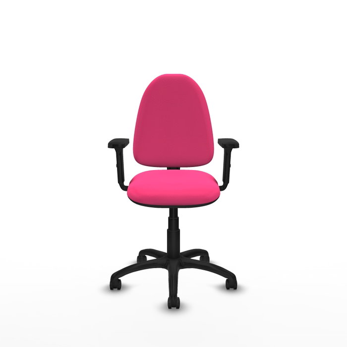 PIQUERAS Y CRESPO Silla de oficina Aýna Rosa con Similpiel y Brazos 2D