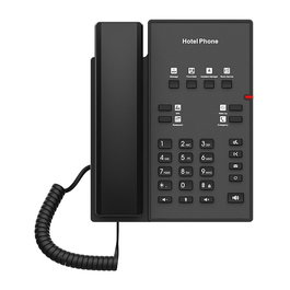 Fanvil H1-2 Teléfono IP Hotel Negro 2 Líneas Escritorio/Pared PoE VoIP SIP RJ-9 Ethernet