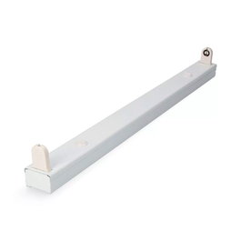 F-Line Regleta T8 para tubo LED fluorescente de 150 cm, casquillo G13, aluminio blanco slim IP20, electrificada a un lado, 1540 x 34 x 16 mm