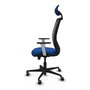 PIQUERAS Y CRESPO Silla de oficina Zulema con mecanismo Sincro/Traslack, Azul y Negro