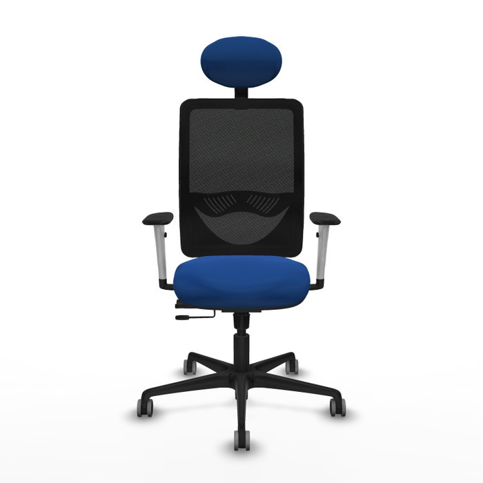 PIQUERAS Y CRESPO Silla de oficina Zulema con mecanismo Sincro/Traslack, Azul y Negro