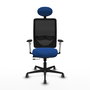 PIQUERAS Y CRESPO Silla de oficina Zulema con mecanismo Sincro/Traslack, Azul y Negro