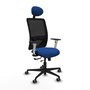 PIQUERAS Y CRESPO Silla de oficina Zulema con mecanismo Sincro/Traslack, Azul y Negro