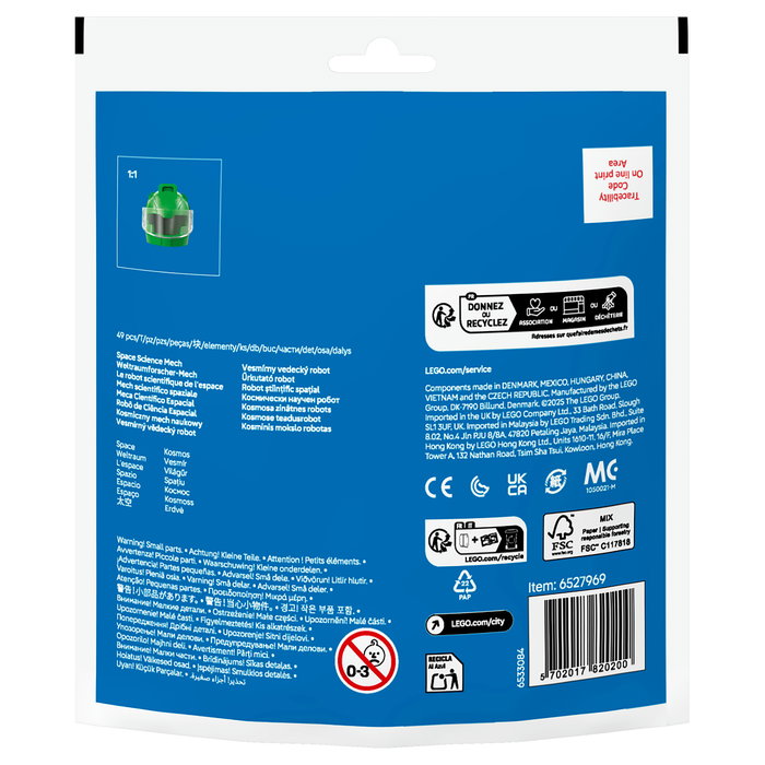 LEGO City Set de Construcción 30694 Meca Científico Espacial, 49 Piezas, Juguete de Construcción para Niños y Niñas a Partir de 6 Años