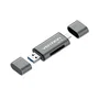 Vention Lector de Tarjetas Externo USB 3.0 CCHH0 - MicroSD/SD, 5000 Mbps, Gris Aluminio, USB-A/C/Micro-USB, Plug & Play