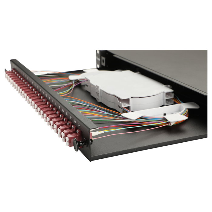 EQUIP Caja de empalme de fibra óptica 24 puertos LC-Duplex OM4 1U
