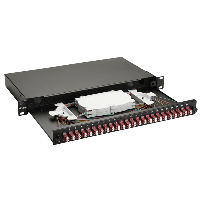 EQUIP Caja de empalme de fibra óptica 24 puertos LC-Duplex OM4 1U