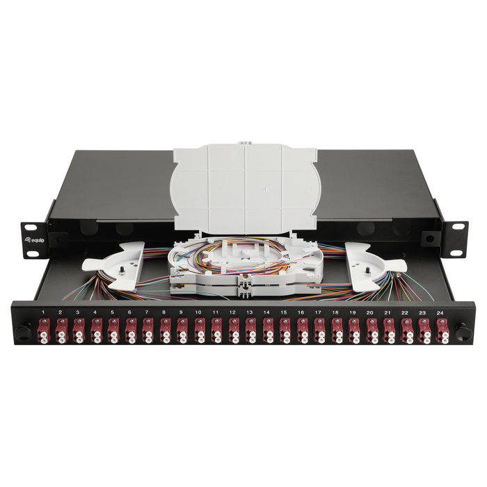 EQUIP Caja de empalme de fibra óptica 24 puertos LC-Duplex OM4 1U