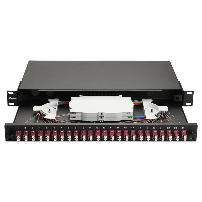 EQUIP Caja de empalme de fibra óptica 24 puertos LC-Duplex OM4 1U