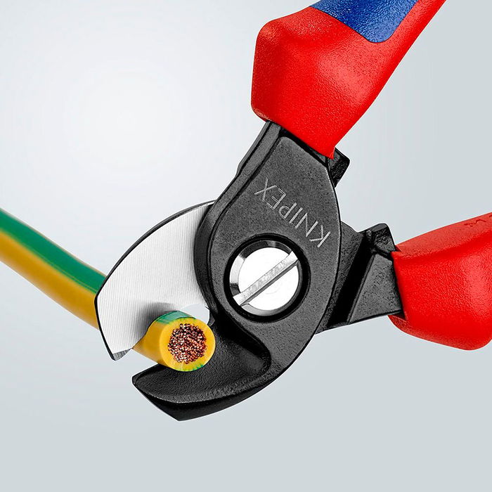 Knipex 9512165 Tijeras para Cables de Cobre y Aluminio, Corte Limpio, 230 x 85 x 26 mm