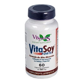 VBYOTICS Forte (Soja Ferm.+Cimicifuga) 60Cap. Ayuda Trastornos Hormonales Femeninos Isoflavonas Cimicifuga Soja