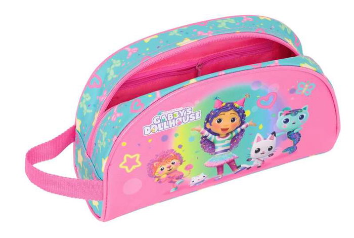 Neceser de Viaje Gabby's Dollhouse Confetti Rosa Turquesa 26 x 16 x 9 cm