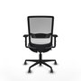 PIQUERAS Y CRESPO Silla de oficina Haches con mecanismo Sincro/Traslack, Gris y Blanco