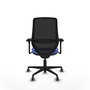 PIQUERAS Y CRESPO Silla de oficina Mardos con mecanismo Sincro/Traslack, Azul claro y Negro