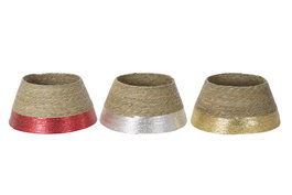 DKD Home Decor Base para Árbol de Navidad de Fibra Seagrass, Surtido de 3 Unidades