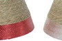 DKD Home Decor Base para Árbol de Navidad de Fibra Seagrass, Surtido de 3 Unidades