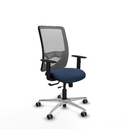 PIQUERAS Y CRESPO Silla de oficina Zulema Azul marino y Gris