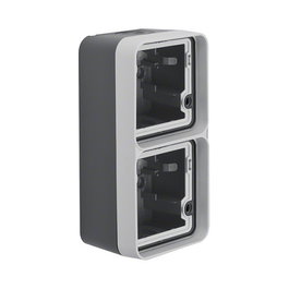 Berker 6719333505 Caja con marco y entradas de cables Gris