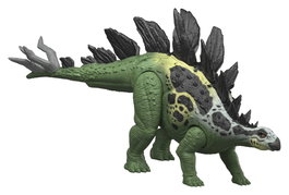 Mattel Jurassic World Gigantic Trackers Stegosaurus Figura de Acción con Ataque y Cola Evolutiva, 35.6 cm, Jkl85