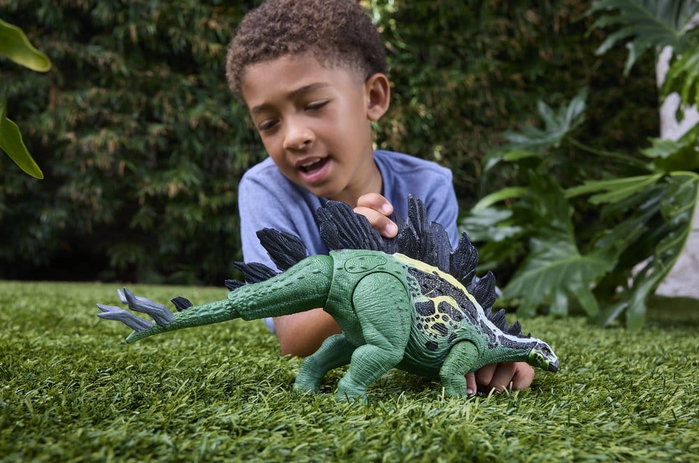 Mattel Jurassic World Gigantic Trackers Stegosaurus Figura de Acción con Ataque y Cola Evolutiva, 35.6 cm, Jkl85 Mattel Jurassic World Gigantic Trackers Stegosaurus Figura de Acción con Ataque y Cola Evolutiva, 35.6 cm, Jkl85