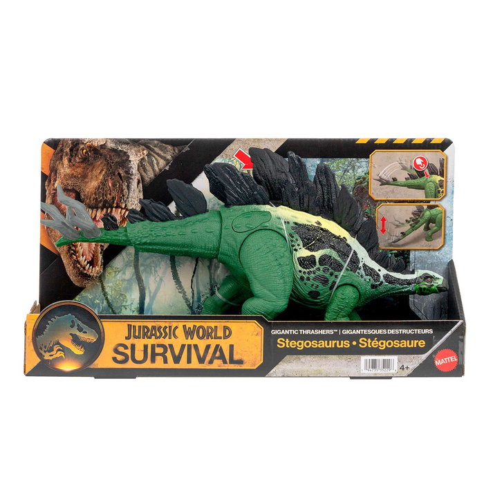 Mattel Jurassic World Dinosaurio Stegosaurus Figura de Acción Gigantic Trackers Jkl85 35.6cm
