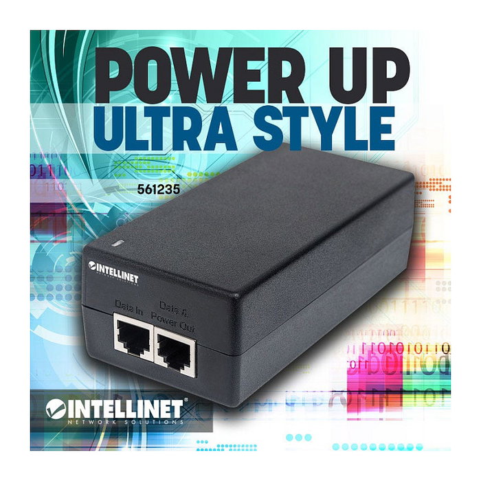 Intellinet Inyector Ultra PoE+ Gigabit 1 puerto 60 W IEEE 802.3bt