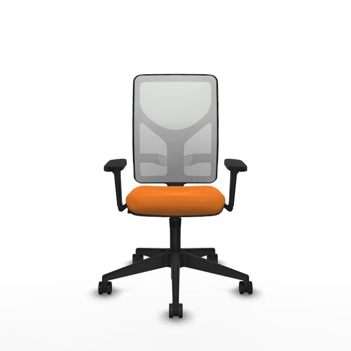 PIQUERAS Y CRESPO Silla de oficina Motilla Naranja y Blanco
