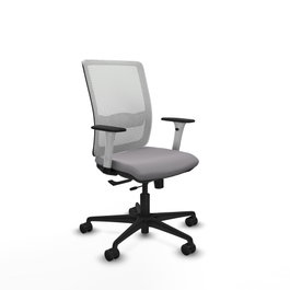 PIQUERAS Y CRESPO Silla de oficina Haches con mecanismo Sincro/Traslack Gris y Blanco
