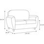 Home Deco Factory Sofá Club Marrón Colección Industriel 139x78 cm