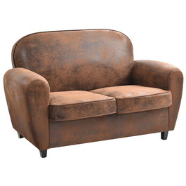 Home Deco Factory Sofá Club Marrón Colección Industriel 139x78 cm