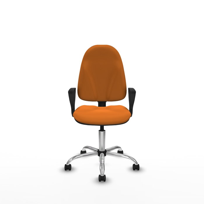 PIQUERAS Y CRESPO Silla de oficina Algarra Naranja con Base Cromada PIQUERAS Y CRESPO Silla de oficina Algarra Naranja con Base Cromada
