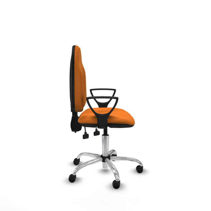 PIQUERAS Y CRESPO Silla de oficina Algarra Naranja con Base Cromada PIQUERAS Y CRESPO Silla de oficina Algarra Naranja con Base Cromada