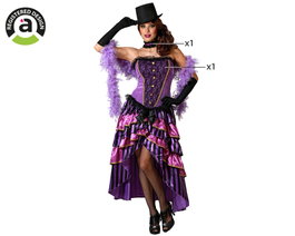 Atosa Disfraz Cabaret Morado Vestido Mujer Adulto XL