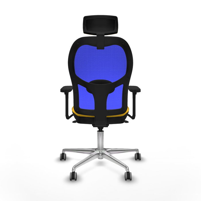 PIQUERAS Y CRESPO Silla de oficina Jorquera con mecanismo sincro, amarillo y azul PIQUERAS Y CRESPO Silla de oficina Jorquera con mecanismo sincro, amarillo y azul