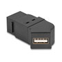 DeLOCK 67150 Módulo Keystone USB 2.0 Tipo-A Hembra a Tipo-A Hembra Angular Negro