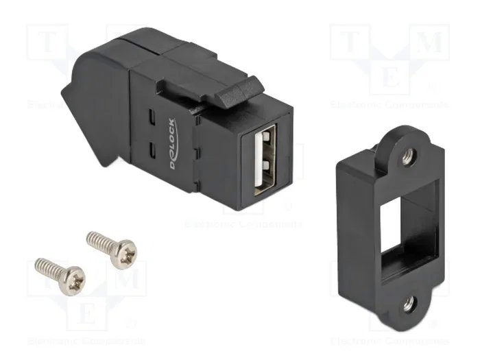DeLOCK 67150 Módulo Keystone USB 2.0 Tipo-A hembra a hembra angular negro DeLOCK 67150 Módulo Keystone USB 2.0 Tipo-A hembra a hembra angular negro