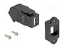 DeLOCK 67150 Módulo Keystone USB 2.0 Tipo-A hembra a hembra angular negro