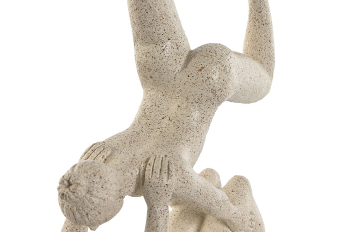 DKD Home Decor Figura de Resina Yoga Blanco