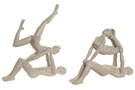 DKD Home Decor Figura de Resina Yoga Blanco