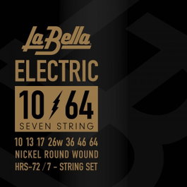 Juego de Cuerdas para Guitarra Eléctrica La Bella Hrs 7 Cuerdas 10-64