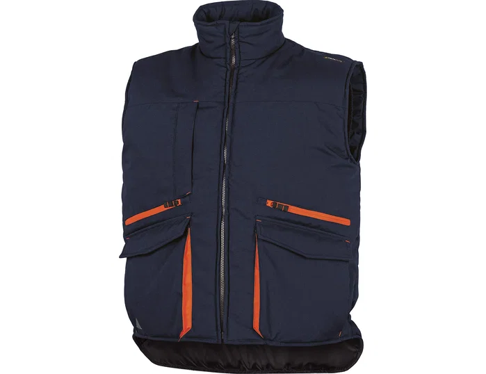 Deltaplus Chaleco multibolsillos azul naranja talla 3XL