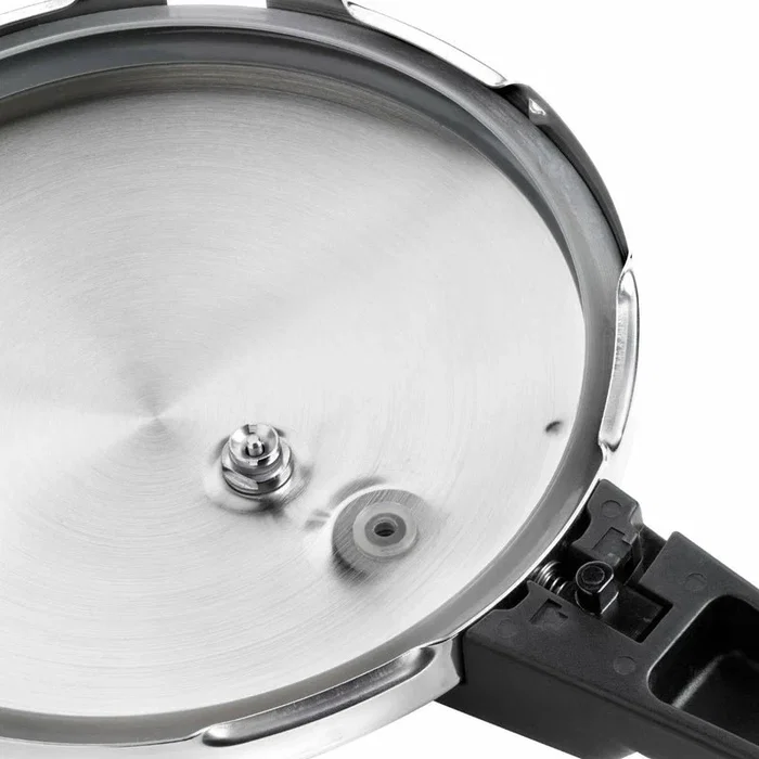 Monix Quick M560004 Olla a Presión 18 cm 9 Litros, Acero Inoxidable Negro, Triple Sistema Seguridad, Apta Inducción