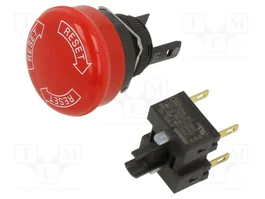 OMRON Interruptor de Emergencia A165E-S-02 con 2 NC