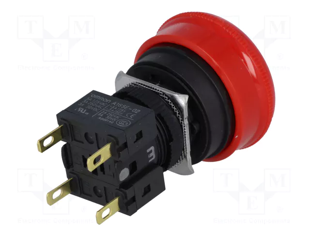 OMRON Interruptor de Emergencia A165E-S-02 con 2 NC