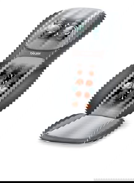 Beurer MG-295 Funda Asiento Masaje Shiatsu 3D con Calor y Luz Color Negro