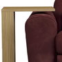 Hanah Home Mesa Auxiliar Nogal Tablero Partículas Melamina 18mm Ruedas Ocultas 35x61x45 cm