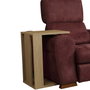 Hanah Home Mesa Auxiliar Nogal Tablero Partículas Melamina 18mm Ruedas Ocultas 35x61x45 cm