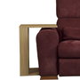 Hanah Home Mesa Auxiliar Nogal Tablero Partículas Melamina 18mm Ruedas Ocultas 35x61x45 cm