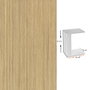 Hanah Home Mesa Auxiliar Nogal Tablero Partículas Melamina 18mm Ruedas Ocultas 35x61x45 cm